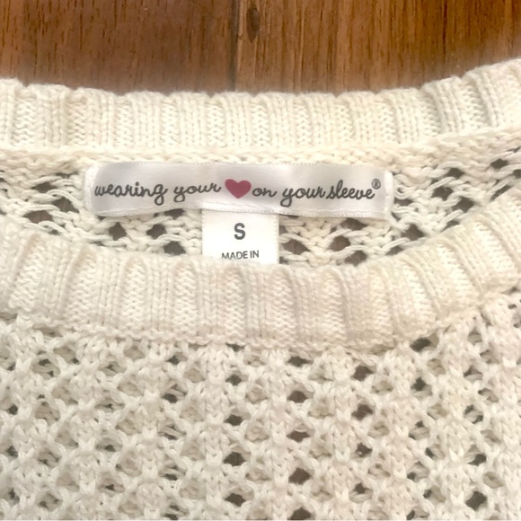 Anthropologie Wearing your heart on your Sleeve Dip Dye Ombré knit sweater - Picture 6 of 11